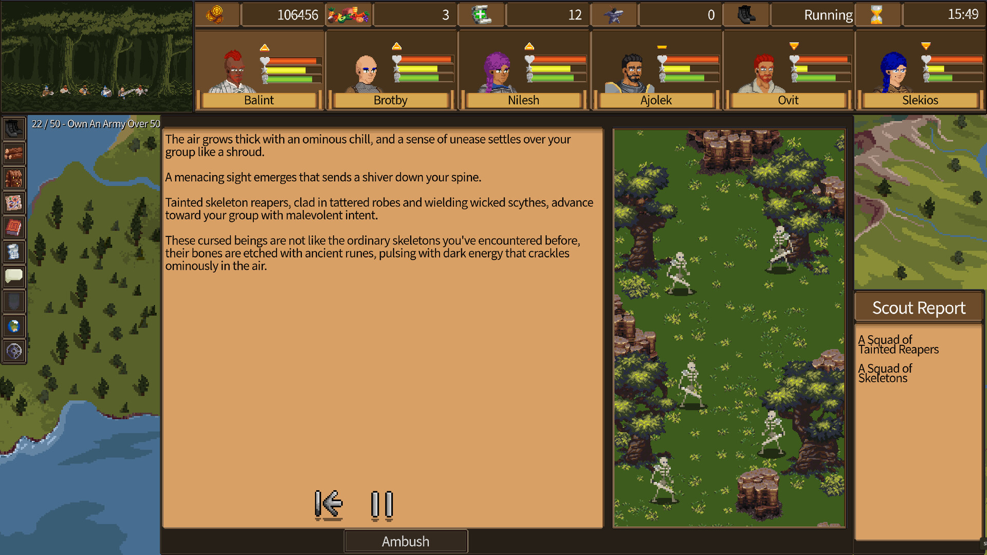 Character Equipment and Stats Screen